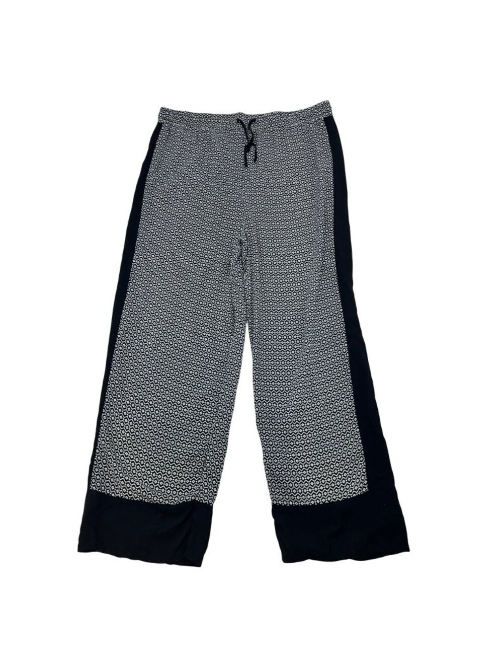 Kensie Womens Lightweight Pull On Pants Straight Leg Black/White Size XL